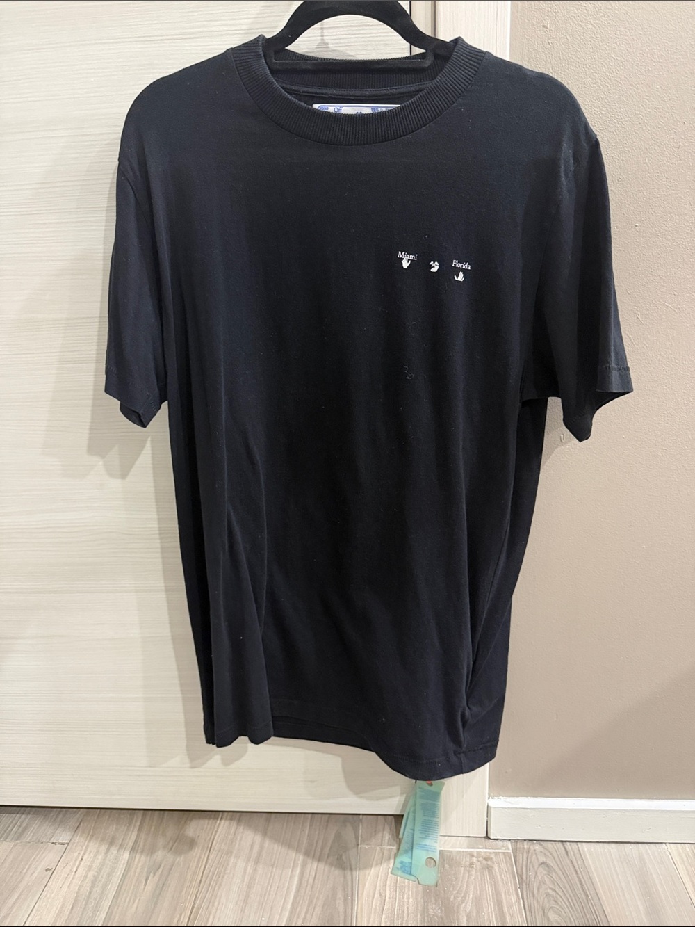 Off-White Miami Store Opening Edition Black Crewneck Tee